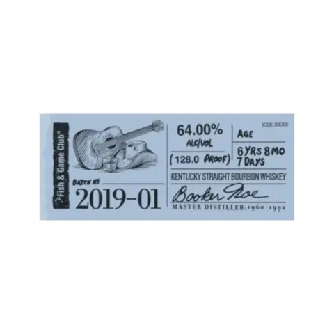 Booker’s Bourbon 2019-01 “Fish & Game Club”