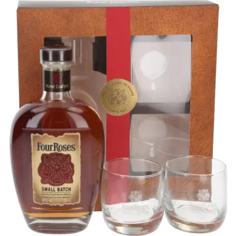Four Roses Small Batch Kentucky Straight Bourbon Whiskey with Glasses